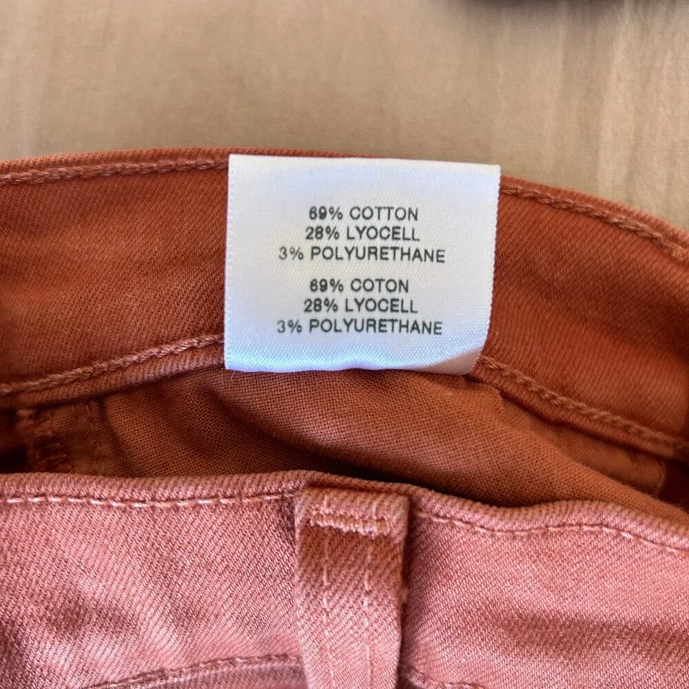 J Brand Adele Straight Leg High Rise Pants Lazlo Burnt Orange Size 25 Women’s - Picture 7 of 10